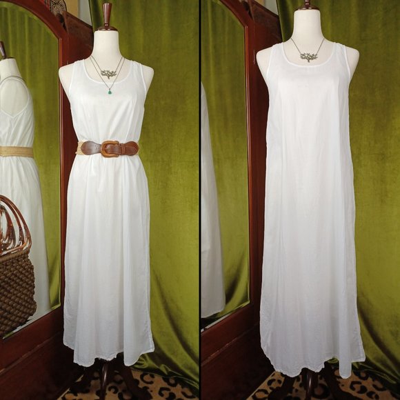 April Cornell Dresses & Skirts - Vintage April Cornell Y2K Lightweight 100% Cotton White Maxi Dress, Small